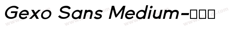 Gexo Sans Medium字体转换